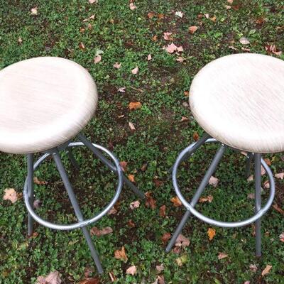 Pair of Mid Century Modern Bar / Pub height stools - Atomic look