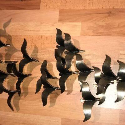 Signed 1970  C Jere 1970 Brutalist wall sculpture - Birds In Flight