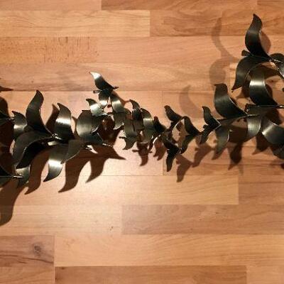 Signed 1970  C Jere 1970 Brutalist wall sculpture - Birds In Flight