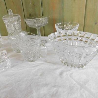 Nice Collection of Cut and Clear Crystal Dishes and Compotes
