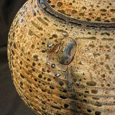 Dan Gauthier Lidded Ceramic Pot  Salt fired and glazed studio ceramic