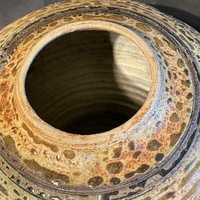 Dan Gauthier Lidded Ceramic Pot  Salt fired and glazed studio ceramic