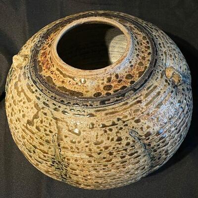 Dan Gauthier Lidded Ceramic Pot  Salt fired and glazed studio ceramic