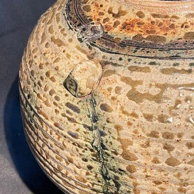 Dan Gauthier Lidded Ceramic Pot  Salt fired and glazed studio ceramic