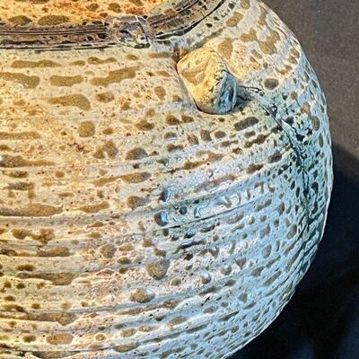 Dan Gauthier Lidded Ceramic Pot  Salt fired and glazed studio ceramic