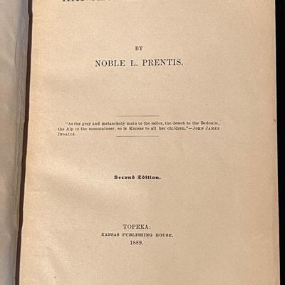 "Kansas Miscellanies" Noble L. Prentis Second Edition 1889