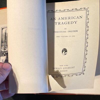 â€œAn American Tragedyâ€ Horace Liveright Inc. Fourth Printing 1931