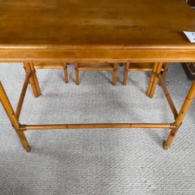 I645 Vintage Heywood Wakefield Bamboo Table 