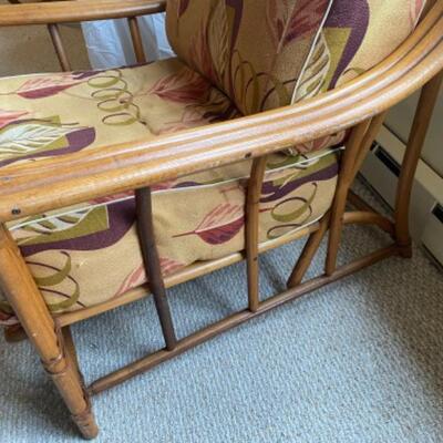 I646 Two Vintage Heywood Wakefield Bamboo Chairs 