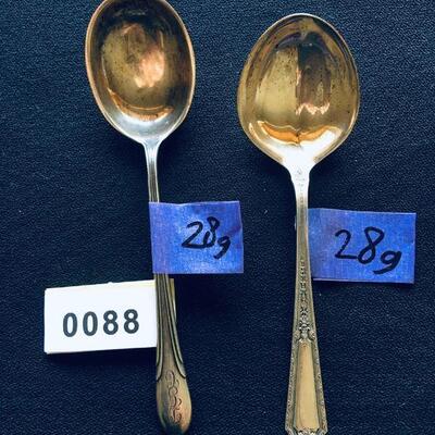 Non-Matching Sterling Spoon Pair (28g Each)