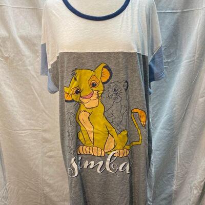 Disney's The Lion King Simba Night Shirt Size 2X (18w-20w) YD#020-1220-02056