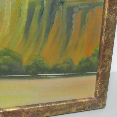 Lot 128 - Painted Landscape Picture 33 1/2" X 15 3/4"
