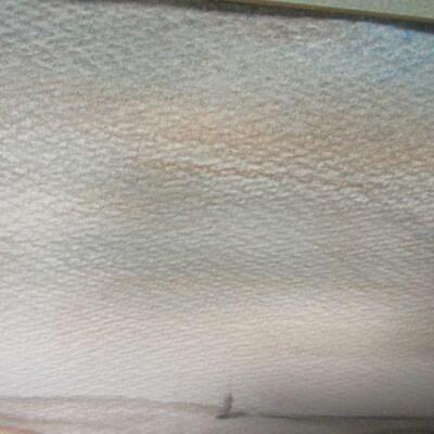 Lot 129 - Hand Painted Ocean Inlet Painting 19" x 15 1/2"