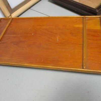 Lot 130 - Picture Frames & Bamboo Tray