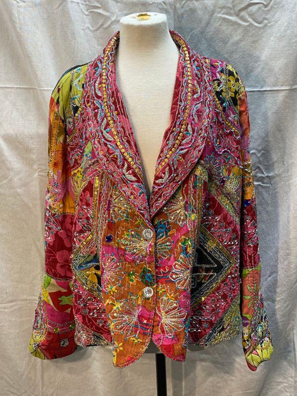 Sandy Starkman Colorful Eclectic Embellished Jacket Size 1X YD#020-1220 ...