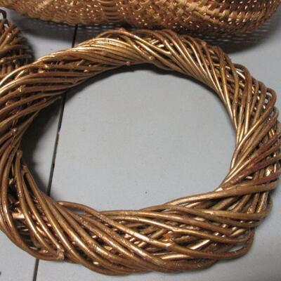 Lot 132 - Wicker Basket & Rings