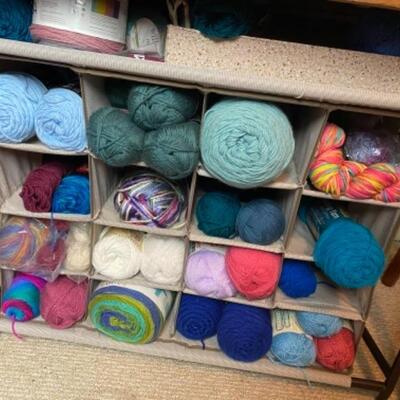 I661 Lot of yarn with organizer