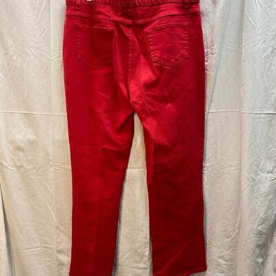 Red Newport News Jeanology Collection Jeans Size 18 YD#020-1220-02065