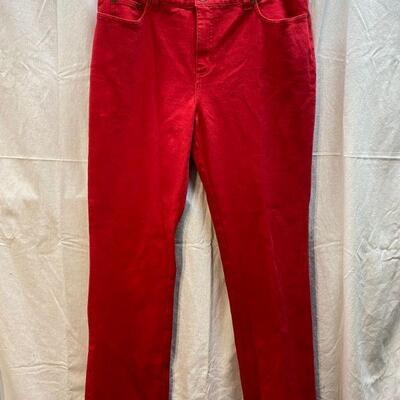 Red Newport News Jeanology Collection Jeans Size 18 YD#020-1220-02065