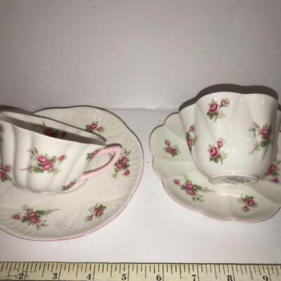Large lot of Shelley tea cups England