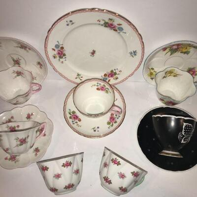 Large lot of Shelley tea cups England