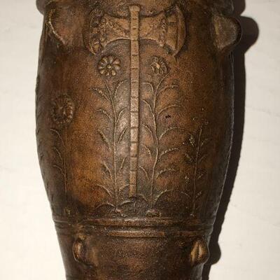 Clay Native American Symbols Vase / Urn 