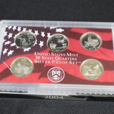 LOT#102J: 2004 Silver Proof State Quarters