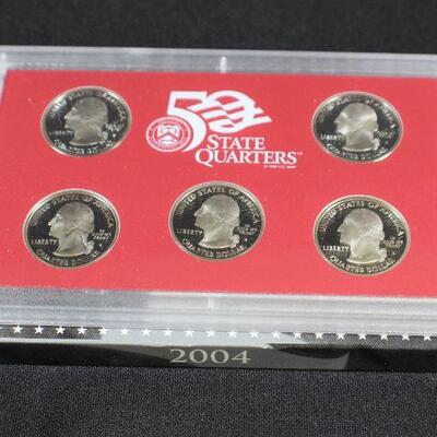 LOT#102J: 2004 Silver Proof State Quarters