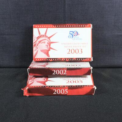LOT#103J: 2003 & 2005 Silver Proof Sets