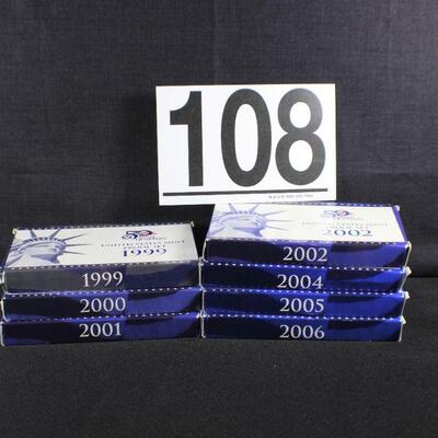 LOT#108J: 1999-2002; 2004-2006 Proof Sets