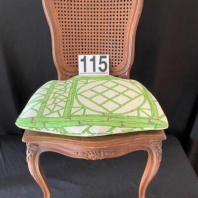 LOT#115LR: Cane Chair w/ Padded Seat