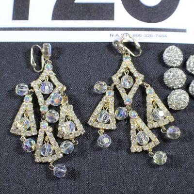 LOT#125J: Rhinestone Jewelry Lot