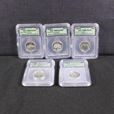 LOT#142J: 1999 S ICG Certified State Quarters