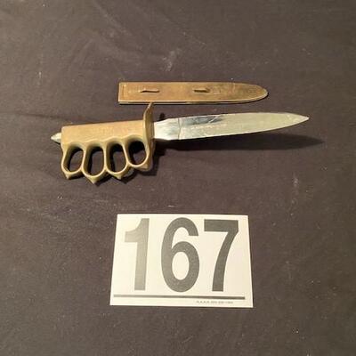LOT#167MB: Believed to Be Reproduction 1918 Trench Knife