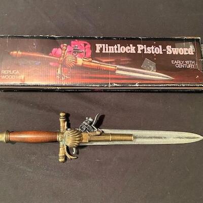 LOT#169MB: Replica Flint locked Pistol Sword