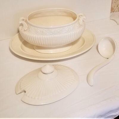 Lot #14  Ironstone Tureen with ladle and underplate - Wedgwood