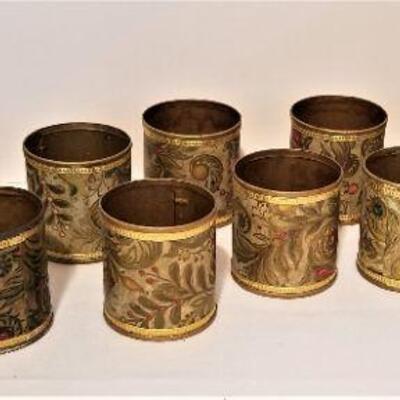 Lot #15  Vintage Set of 13 Hallmark metal napkin rings - Mid-Century