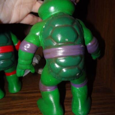 Vintage Hand painted Teenage Mutant Ninja Turtle Figures, Ceramic 
