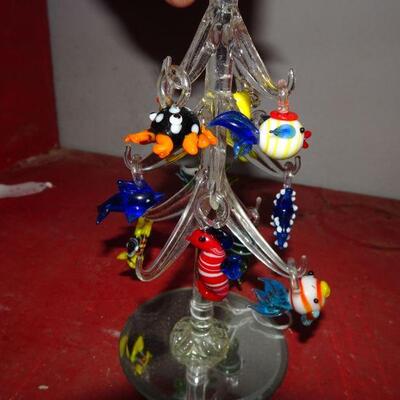 Murano Glass Like Mini Sea life Tree, Starfish, Fish, Crabs etc... 