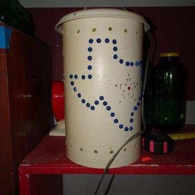 CV Piping Handmade Lone Star State of Texas Hanging Lamp - Works! 
