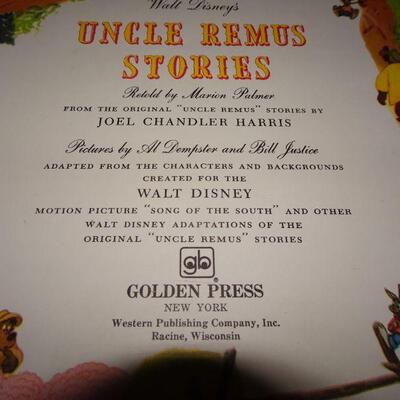 1970's Walt Disney's Uncle Remus Stories Book, Golden Press Book - Large Edition 