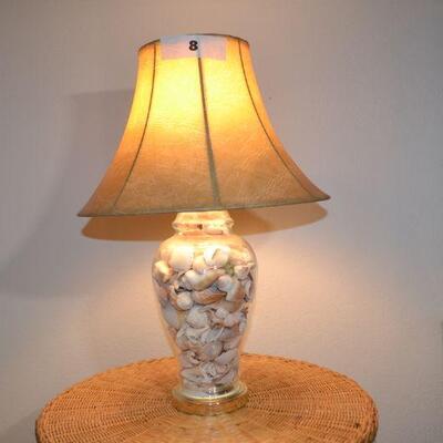 LOT 8 Table Lamp with Seashell Base