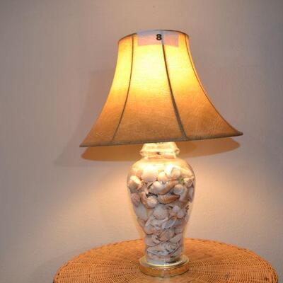 LOT 8 Table Lamp with Seashell Base