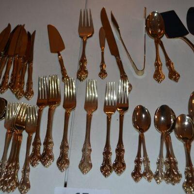 LOT 17 FLATWARE SET ( BRAND IS RSVP TG INDONESIA) ELECTROPLATED STAINLESS