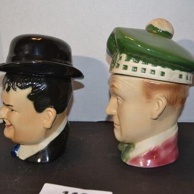 LOT 119 VINTAGE LAUREL AND HARDY DECANTERS