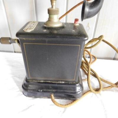 Antique KTAS Desk Top Crank Telephone