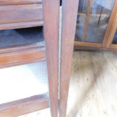 Rare Antique Corner Folding Phone Table with Hinged Chair (See all Pictures)