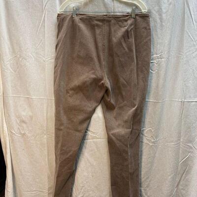 Jeanology Collection Tan Side Zip Skinny Jeans Jeggings Size 18 YD#020-1220-02068