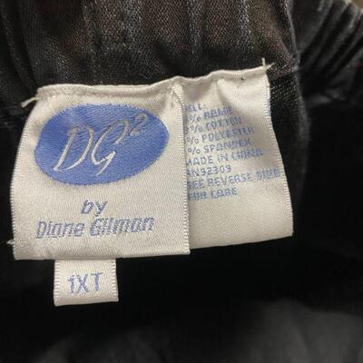 DG2 by Diane Gilman Elastic Waist Dark Rinse Jeggings Zipper Ankle Size 1XT YD#020-1220-02071