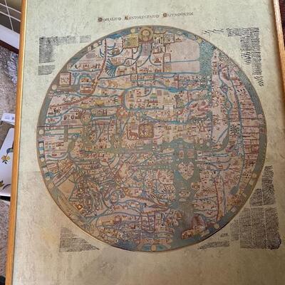 Framed Ancient Map
